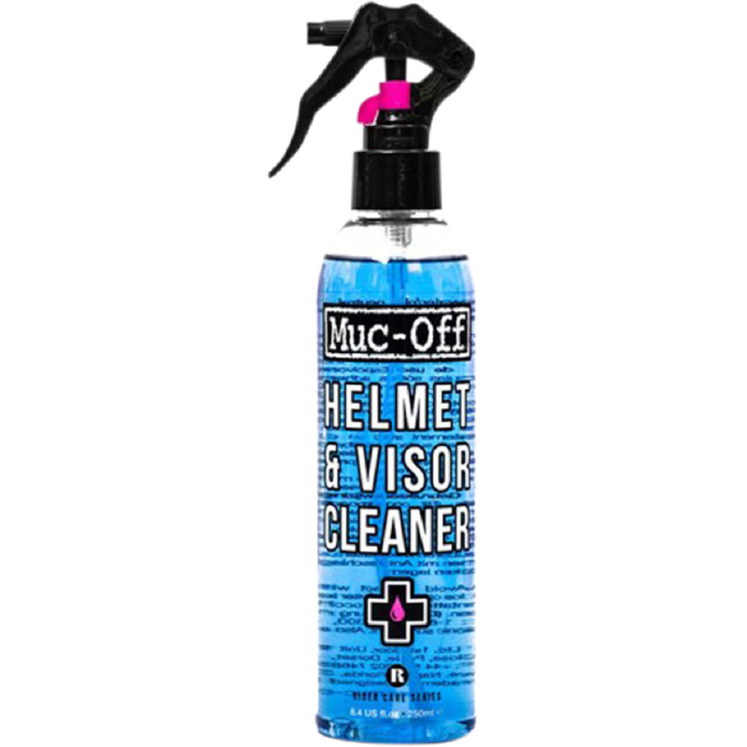 Muc-Off Visor, Lens, & Goggle Cleaner - 250ml - Front View of Bottle with Sprayer Top