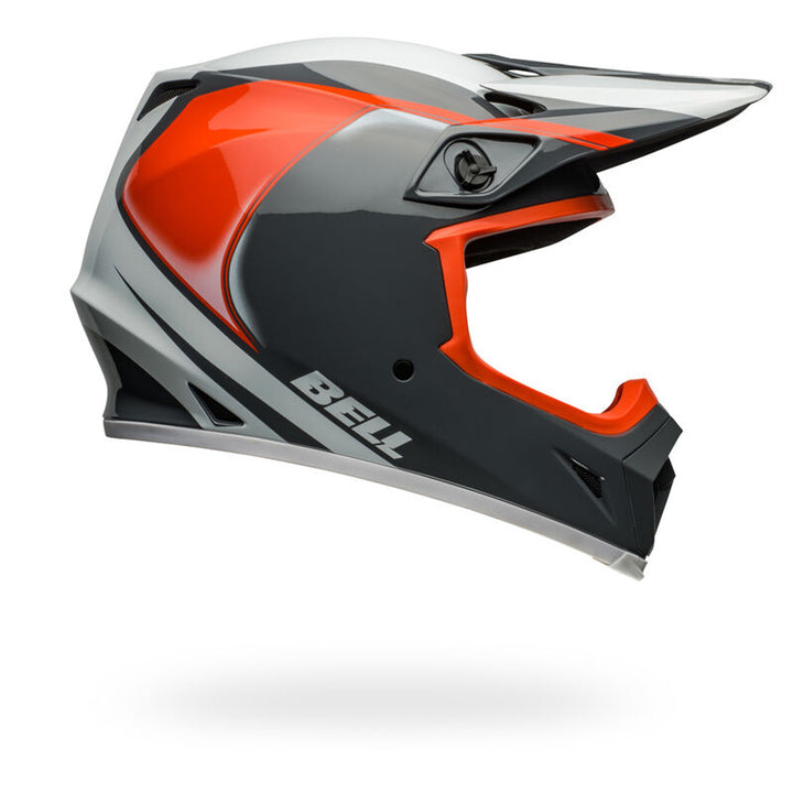 Bell MX-9 MIPS Dart Helmet Gloss Charcoal/Orange - Right Side View