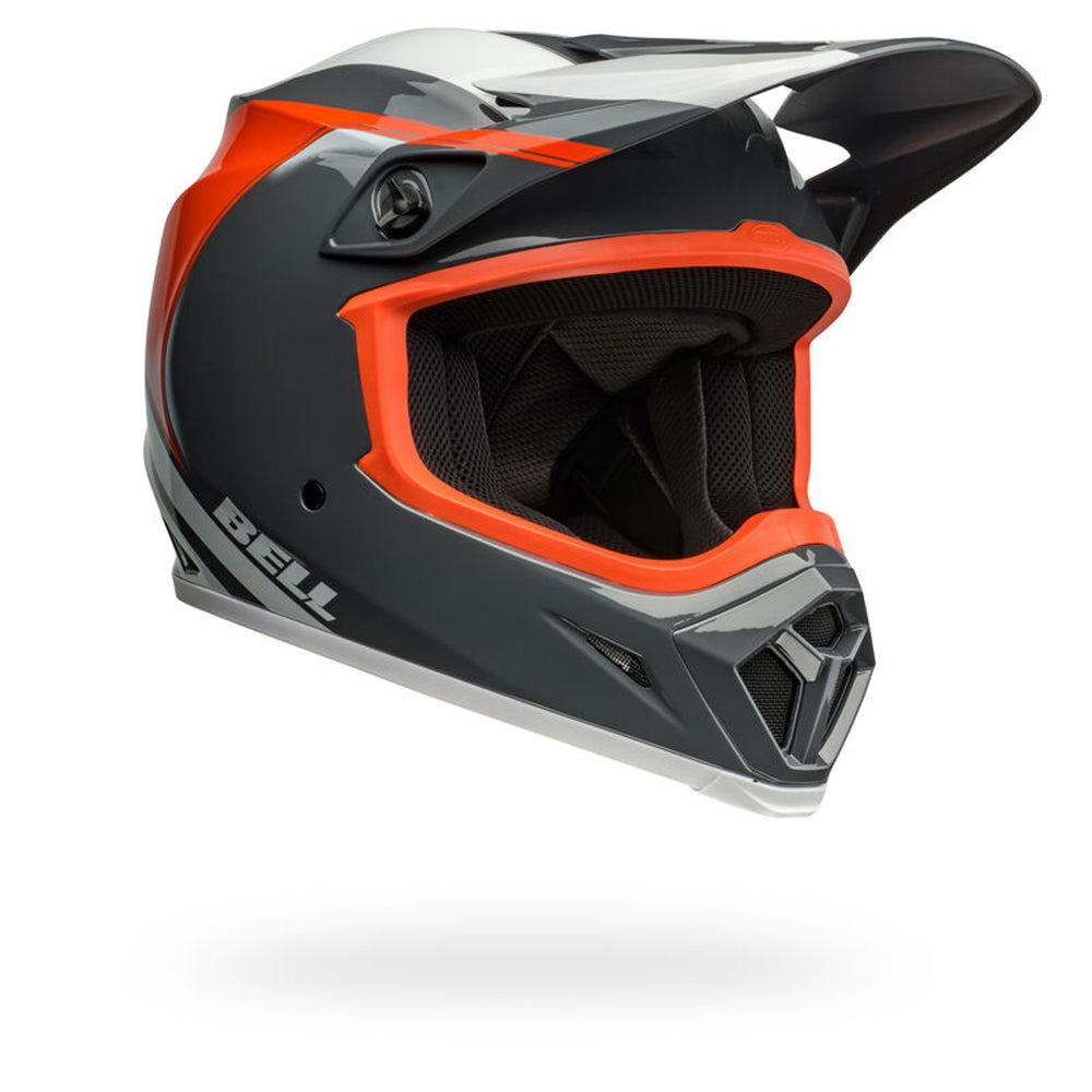 Bell MX-9 MIPS Dart Helmet Gloss Charcoal/Orange - Front Right Side View