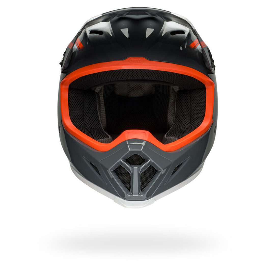 Bell MX-9 MIPS Dart Helmet Gloss Charcoal/Orange - Front View