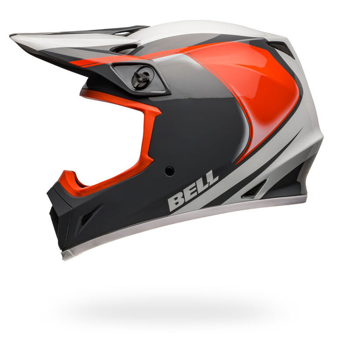 Bell MX-9 MIPS Dart Helmet Gloss Charcoal/Orange - Left Side View
