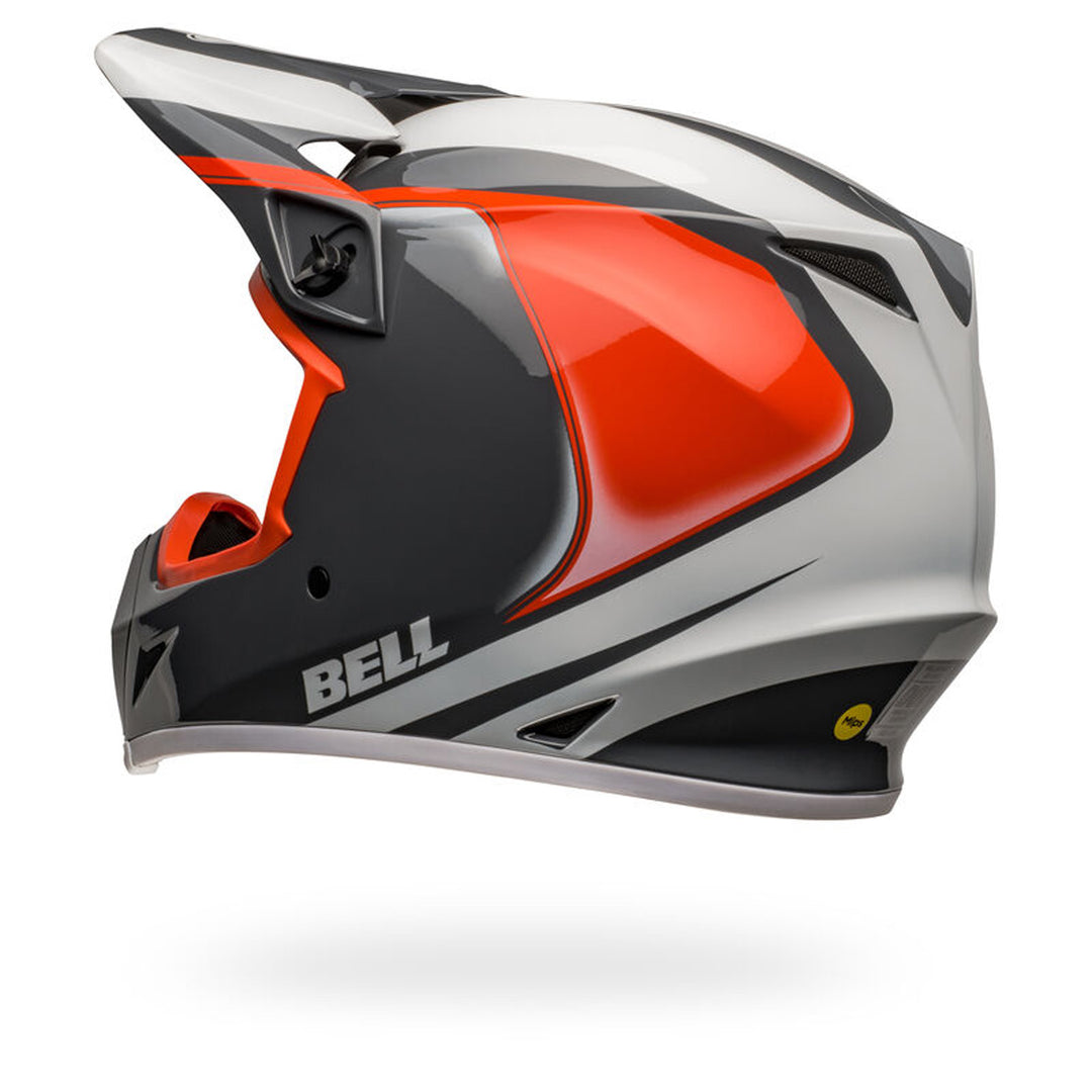Bell MX-9 MIPS Dart Helmet Gloss Charcoal/Orange - Rear Left Side View