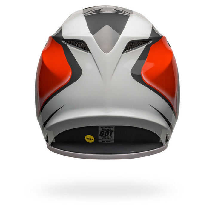 Bell MX-9 MIPS Dart Helmet Gloss Charcoal/Orange - Rear View