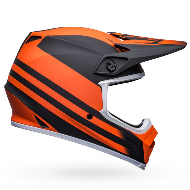 Bell MX-9 MIPS Disrupt Helmet Matte Black/Orange - Right Side View