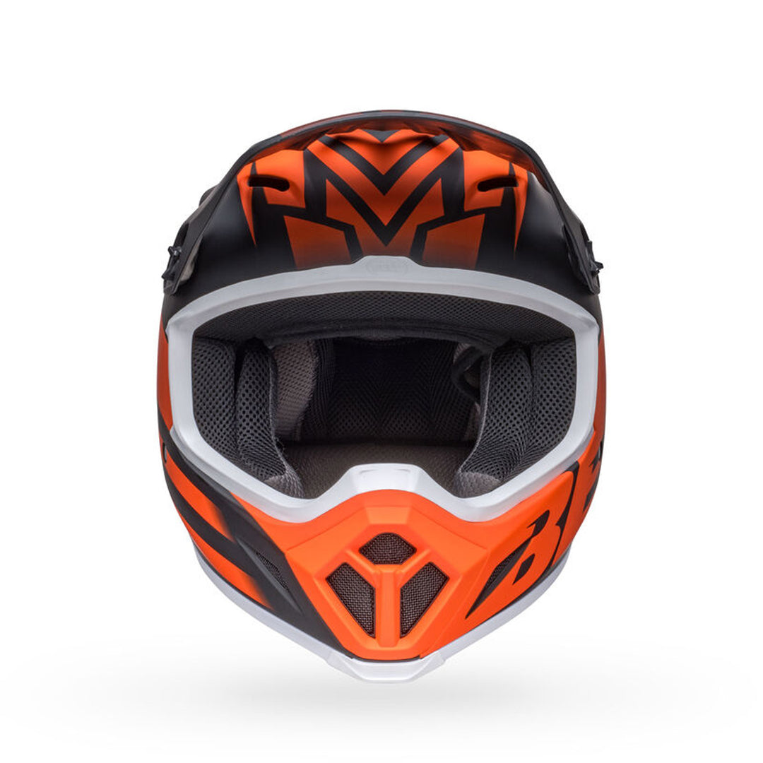 Bell MX-9 MIPS Disrupt Helmet Matte Black/Orange - Front View