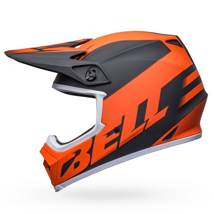 Bell MX-9 MIPS Disrupt Helmet Matte Black/Orange - Left Side View