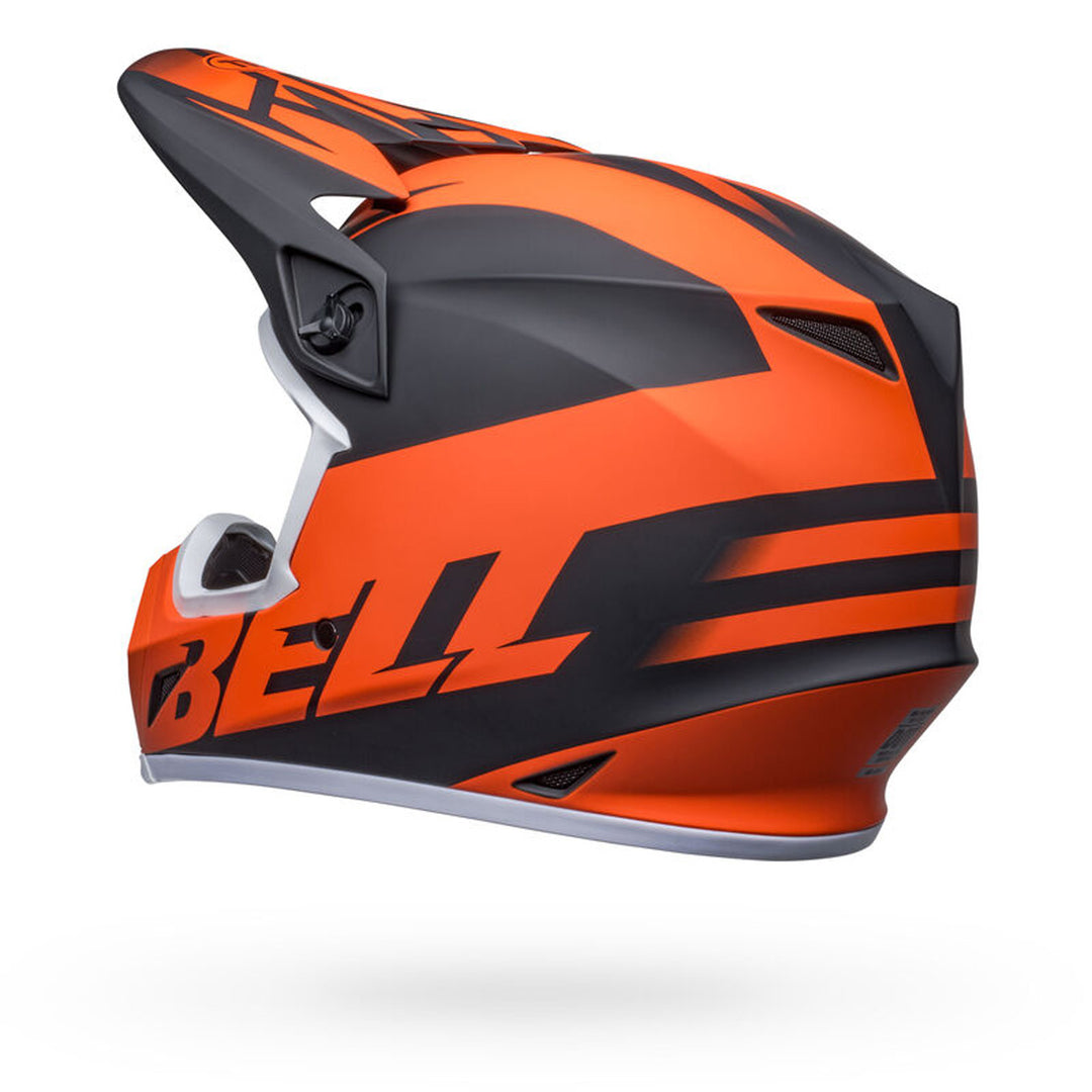Bell MX-9 MIPS Disrupt Helmet Matte Black/Orange - Rear Left Side View