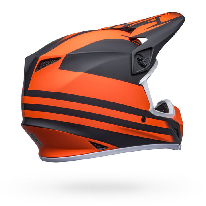 Bell MX-9 MIPS Disrupt Helmet Matte Black/Orange - Rear Right Side View