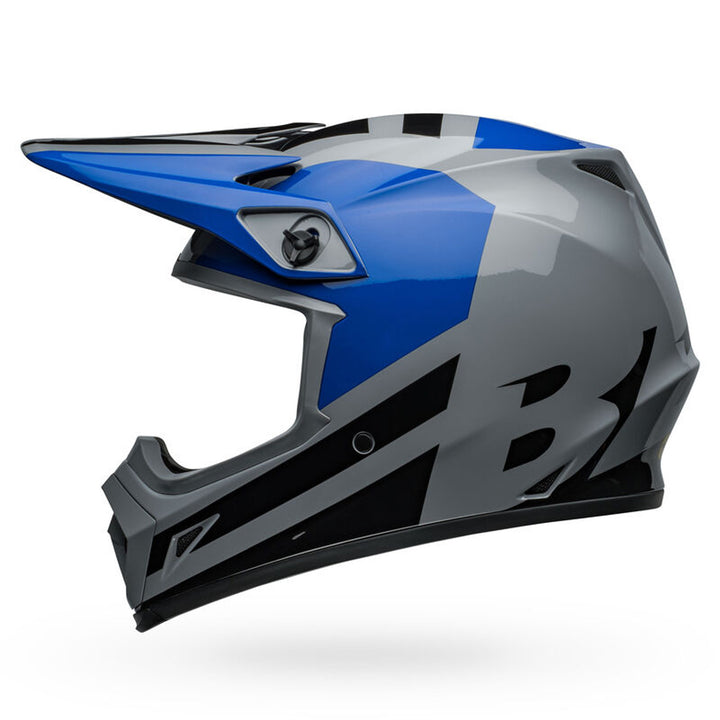 Bell MX-9 MIPS Alter Ego Helmet Gloss Blue - Left Side View