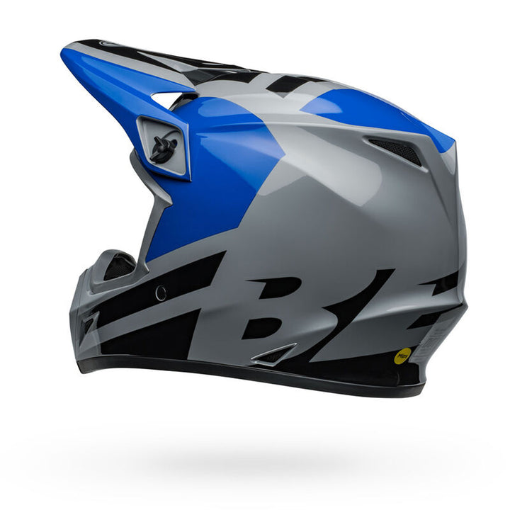 Bell MX-9 MIPS Alter Ego Helmet Gloss Blue - Rear Left Side View