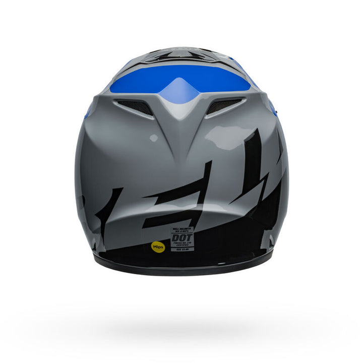 Bell MX-9 MIPS Alter Ego Helmet Gloss Blue - Rear View