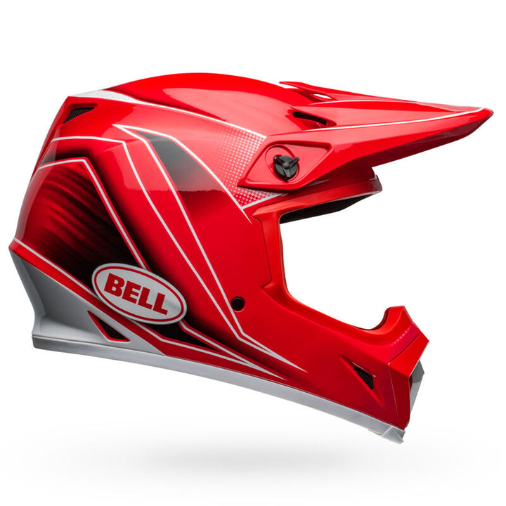 Bell MX-9 MIPS Zone Helmet Gloss Red - Right Side View