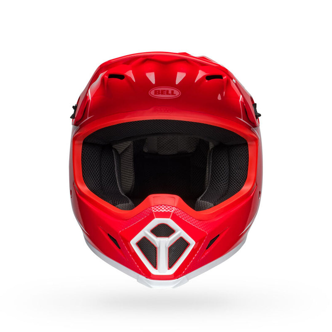 Bell MX-9 MIPS Zone Helmet Gloss Red - Front View