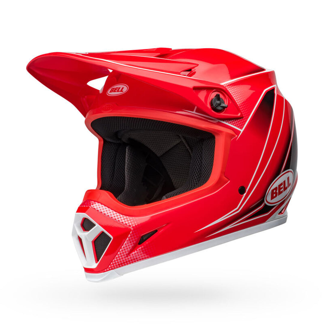 Bell MX-9 MIPS Zone Helmet Gloss Red - Front Left Side View