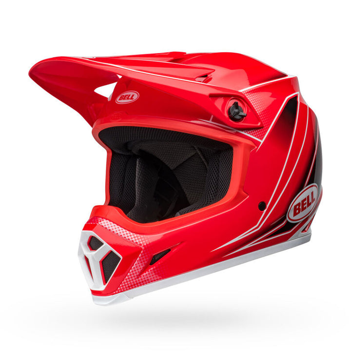Bell MX-9 MIPS Zone Helmet Gloss Red - Front Left Side View