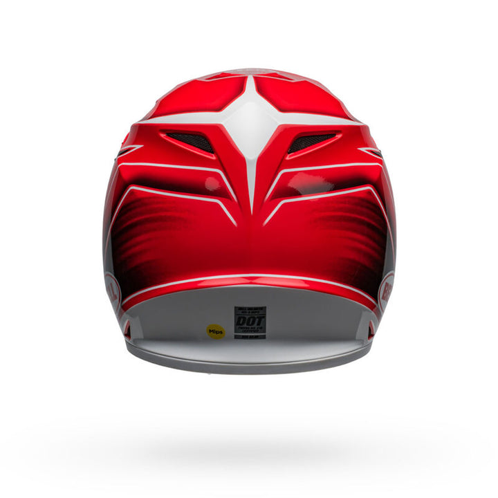 Bell MX-9 MIPS Zone Helmet Gloss Red - Rear View