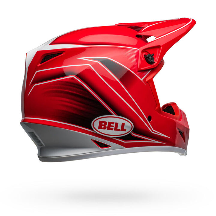 Bell MX-9 MIPS Zone Helmet Gloss Red - Rear Right Side View