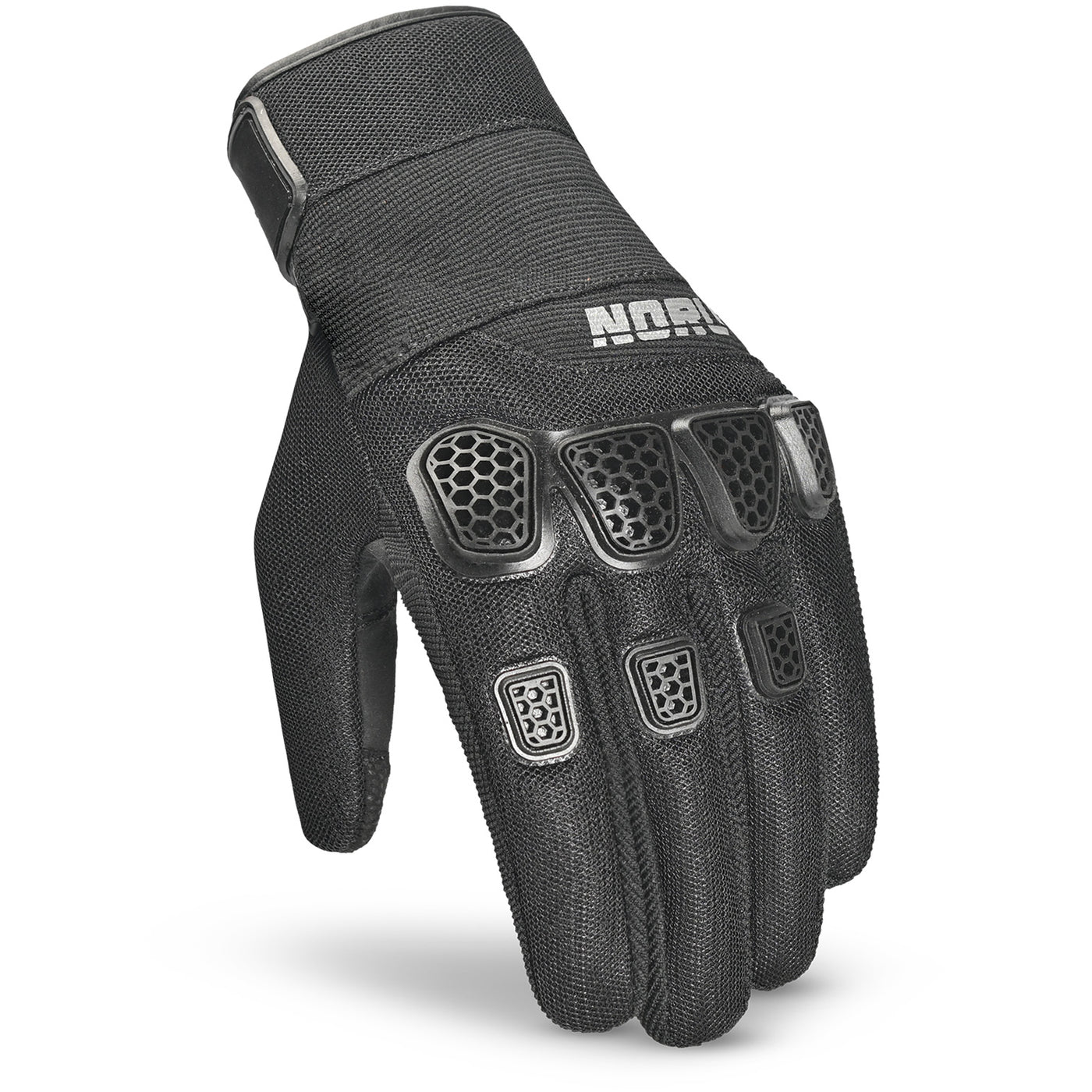 Noru Hakken Adventure Gloves Black - Back of Hand Side View