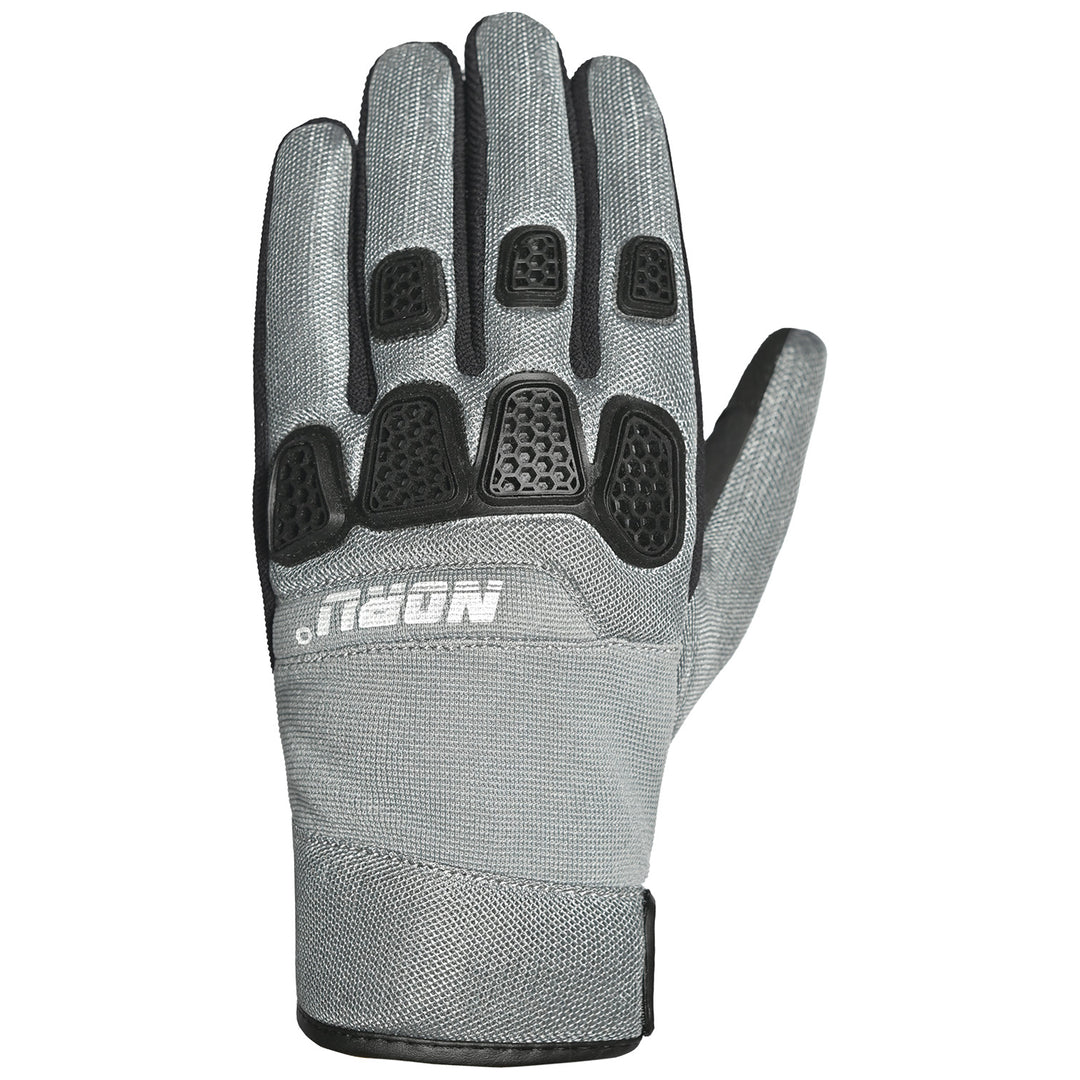 Noru Hakken Adventure Gloves Grey - Back of Hand View