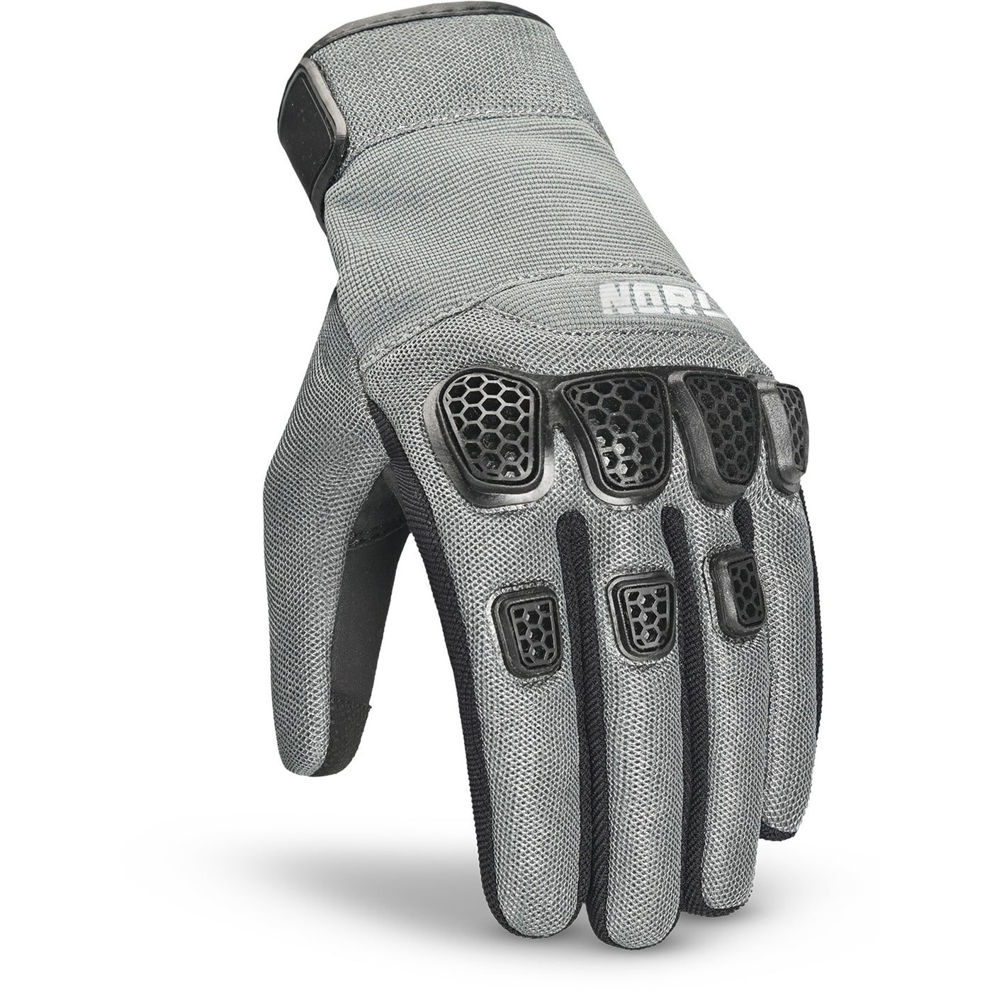 Noru Hakken Adventure Gloves Grey - Back of Hand Side View