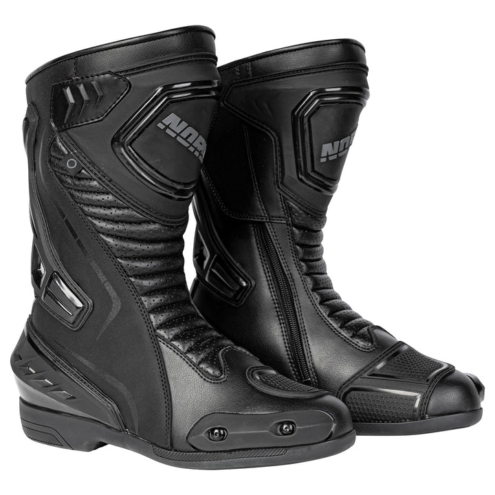 Noru Hakone Boots Black - Front Side View of Pair