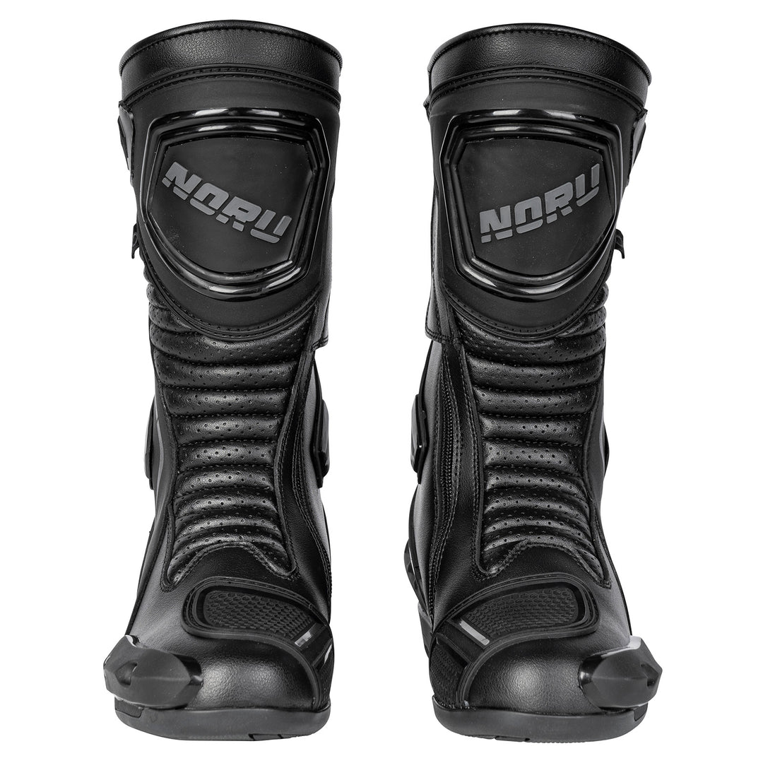 Noru Hakone Boots Black - Front View of Pair