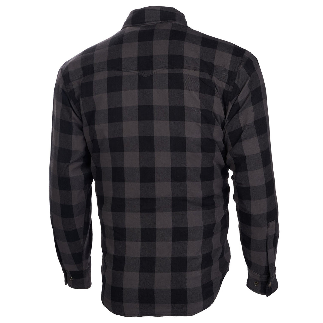 Noru Hanten Armored Riding Shirt Grey - Rear View