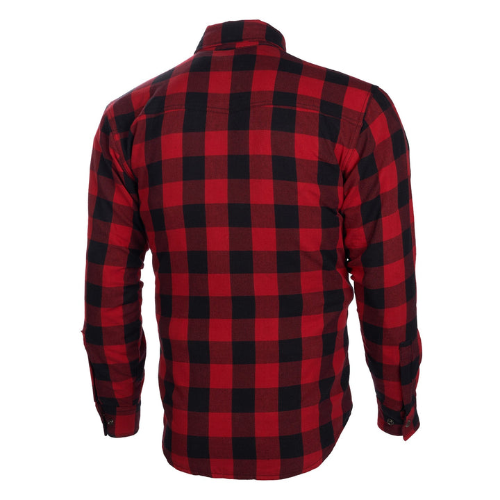 Noru Hanten Armored Riding Shirt Red - Rear View