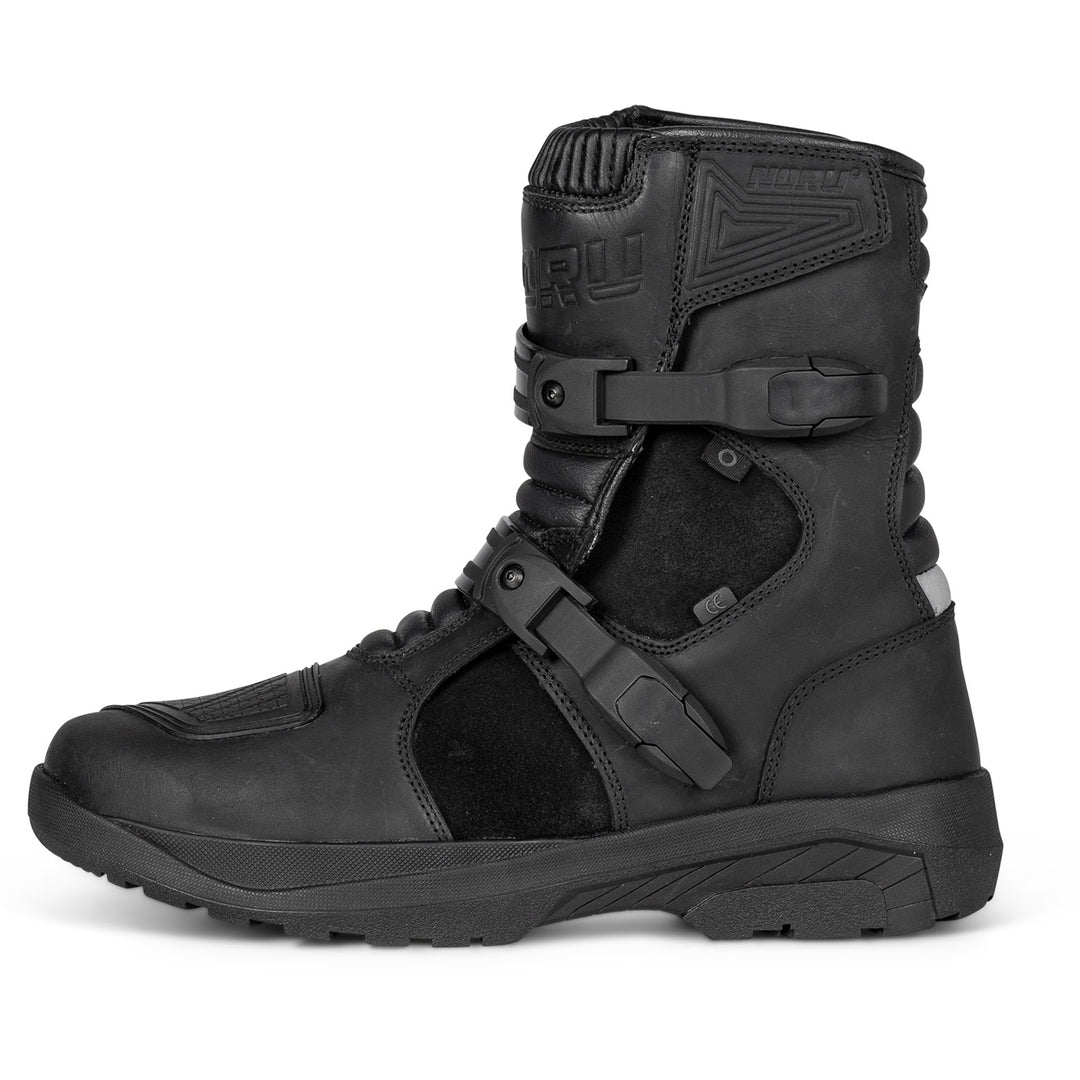 Noru Hakken Adventure Boots Black - Outer Side View of Left Boot