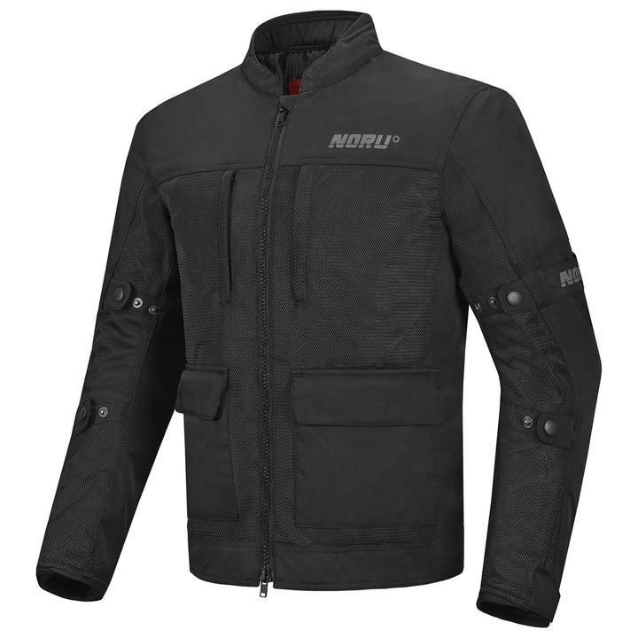 Noru Hakken Adventure Mesh Jacket Black - Front View
