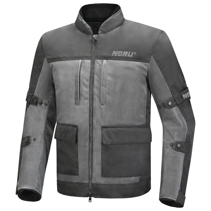 Noru Hakken Adventure Mesh Jacket Grey - Front View