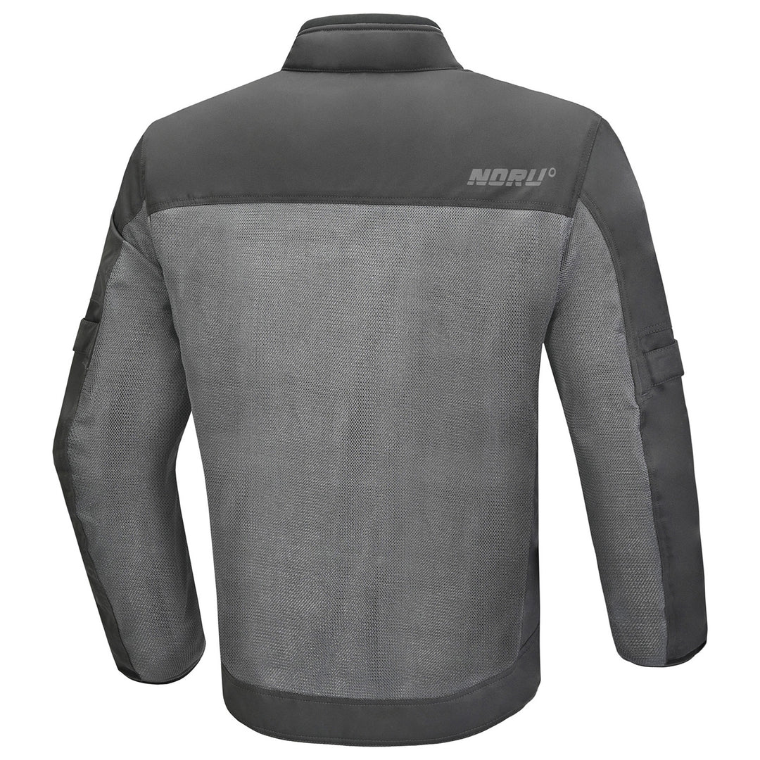 Noru Hakken Adventure Mesh Jacket Grey - Rear View