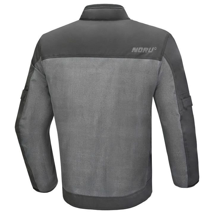 Noru Hakken Adventure Mesh Jacket Grey - Rear View