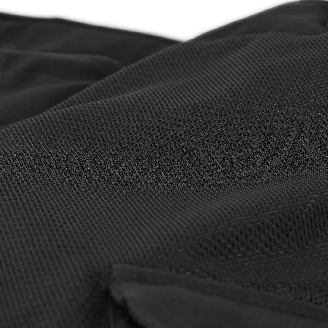 Noru Hakken Adventure Mesh Pants Black - Close-Up of Mesh Details