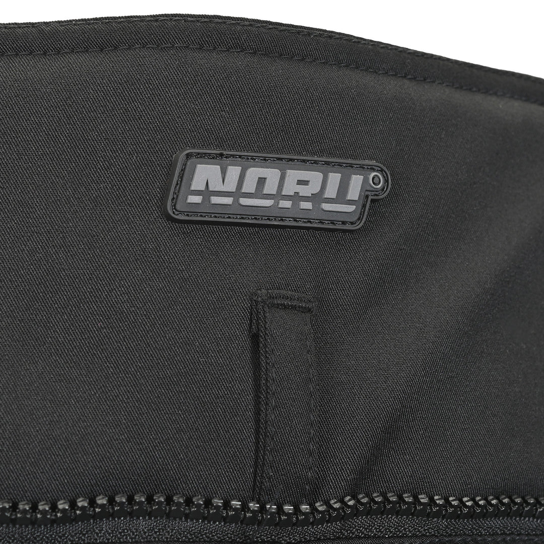 Noru Hakken Adventure Mesh Pants Black - Close-Up of Brand Logo on Rear