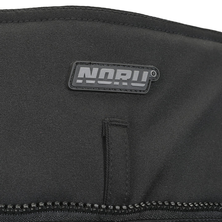 Noru Hakken Adventure Mesh Pants Black - Close-Up of Brand Logo on Rear