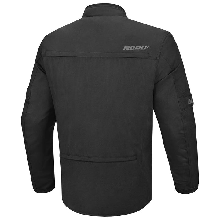 Noru Hakken Adventure Waterproof Jacket Black - Rear View