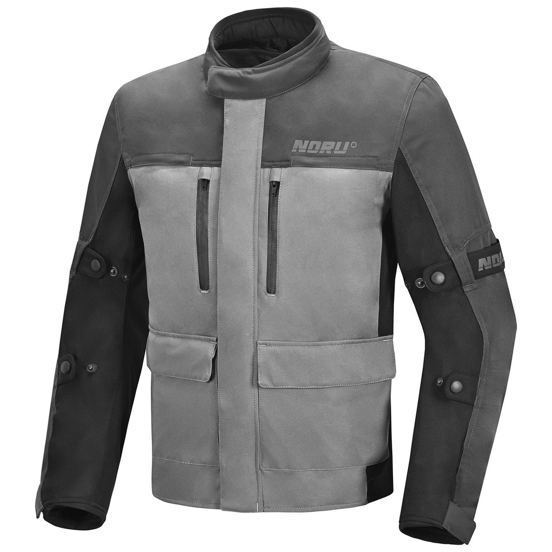Noru Hakken Adventure Waterproof Jacket Grey - Front View