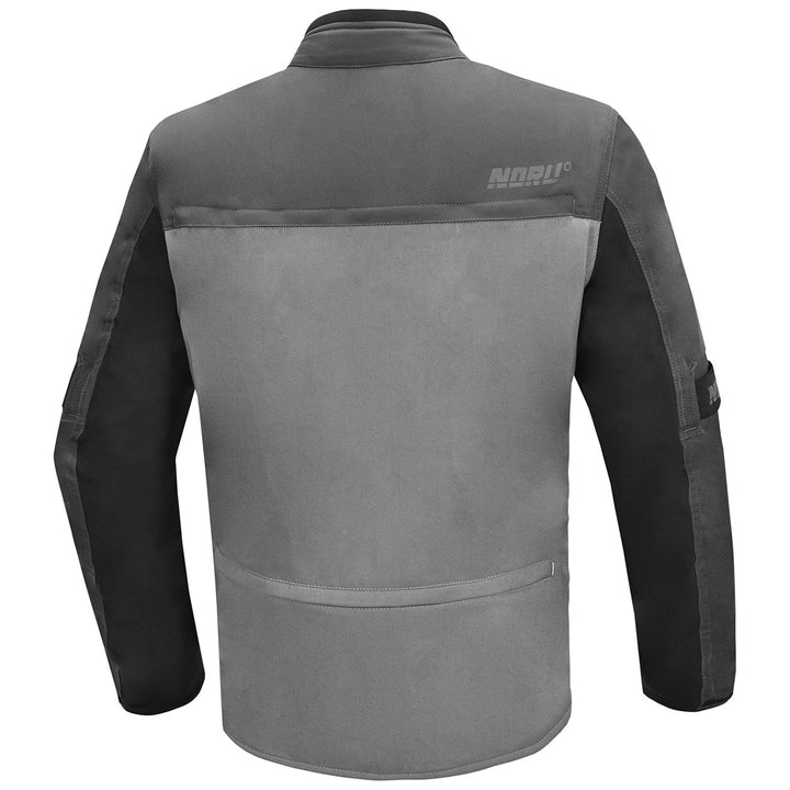 Noru Hakken Adventure Waterproof Jacket Grey - Rear View
