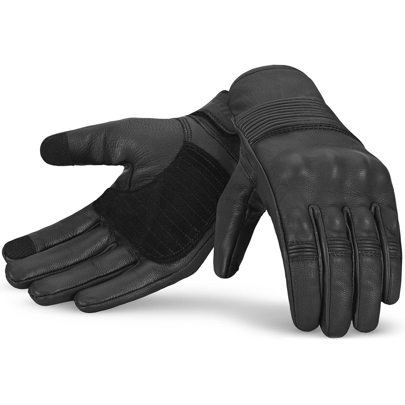 Noru Hoshi Gloves Black - Back of Hand and Palm Views of Pair