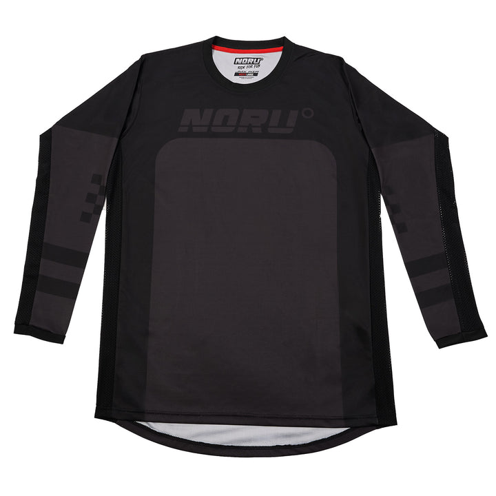 Noru Off-Road JMX Vented Jersey Black/Grey - Front View