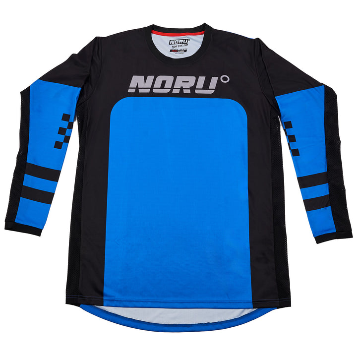 Noru Off-Road JMX Vented Jersey Blue/Black - Front View
