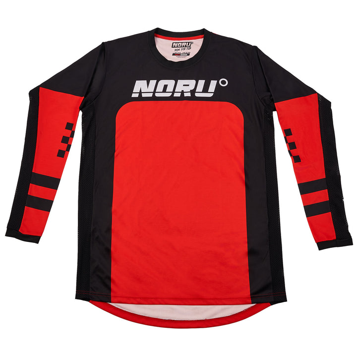 Noru Off-Road JMX Vented Jersey Red/Black - Front View