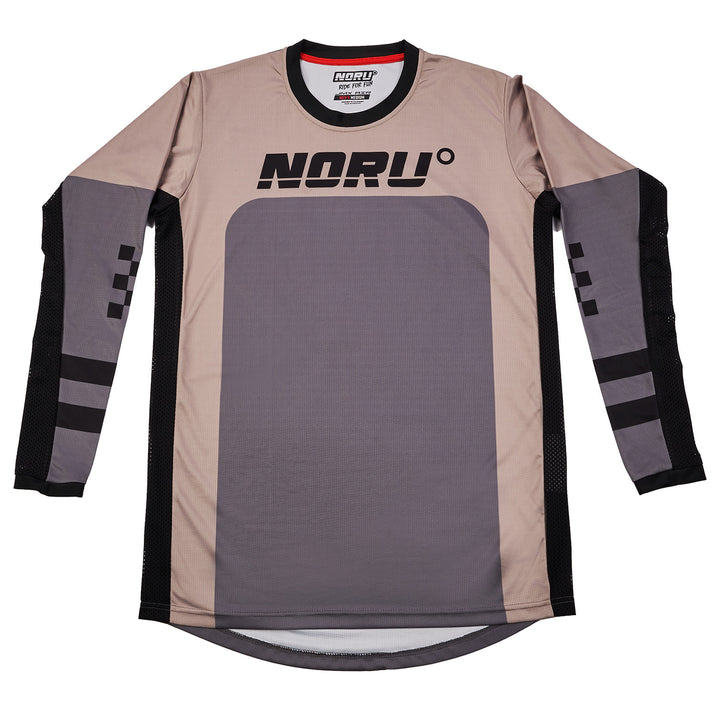 Noru Off-Road JMX Vented Jersey Sand/Grey - Front View