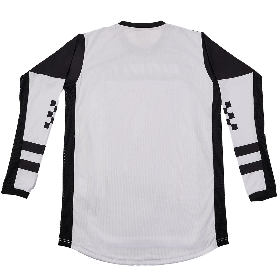 Noru Off-Road JMX Vented Jersey White/Black - Rear View