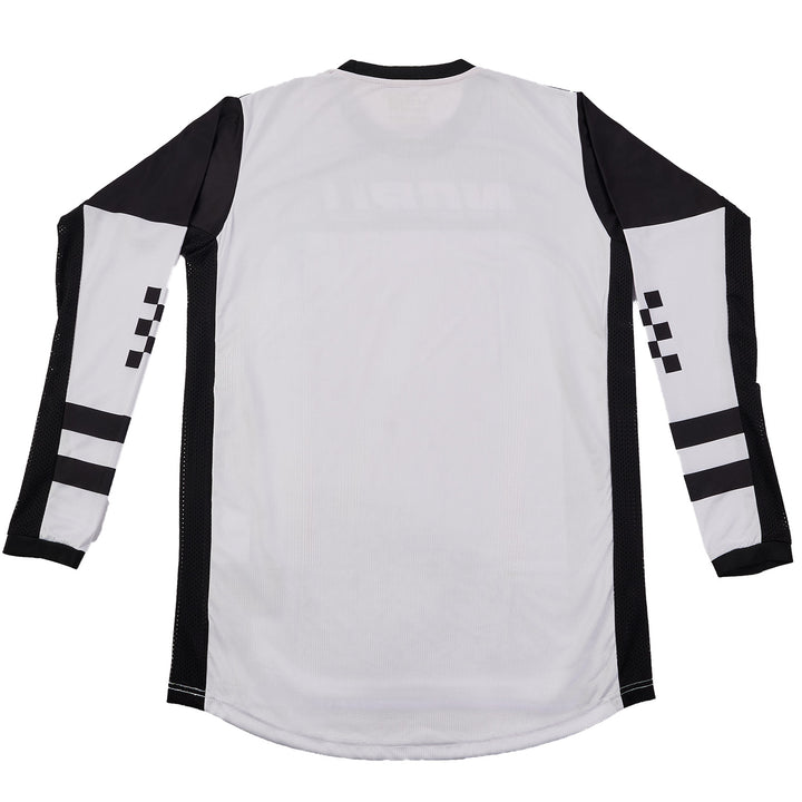 Noru Off-Road JMX Vented Jersey White/Black - Rear View