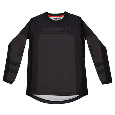 Noru Off-Road JMX Youth Vented Jersey Black/Grey - Front View