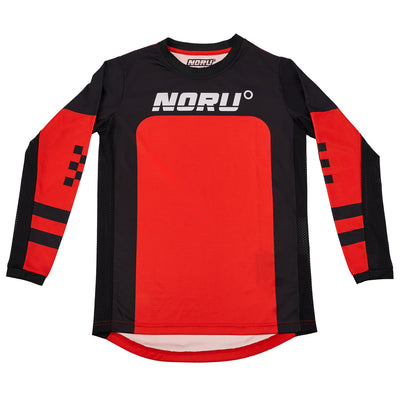 Noru Off-Road JMX Youth Vented Jersey Red/Black - Front View