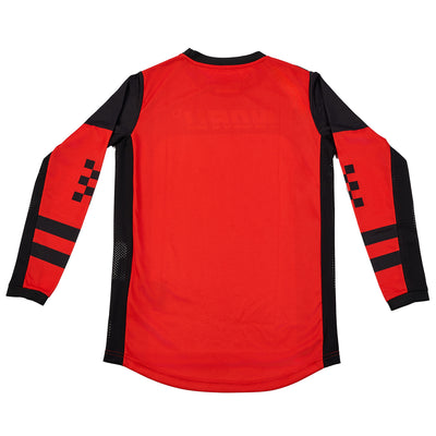 Noru Off-Road JMX Youth Vented Jersey Red/Black - Rear View