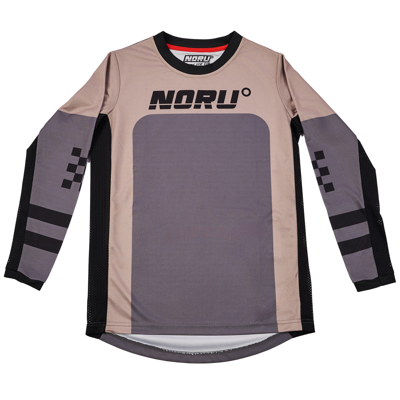 Noru Off-Road JMX Youth Vented Jersey Sand/Grey - Front View